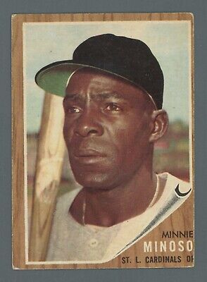 1962 Topps #28 Minnie Minoso St. Louis Cardinals Baseball Card Vg/Ex o/c  