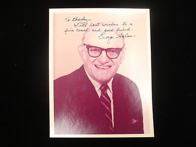 George Halas Autographed Portrait Photograph to Charley Winner – 8×10