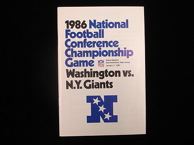 January 11, 1987 NFC Championship Football Media Guide