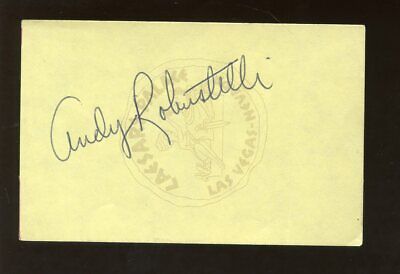 Andy Robustelli New York Giants Autographed 2.75 x 4.25" Cut w/ B&E Hologram