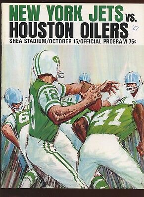 October 15 1967 AFL Program Houston Oilers at New York Jets NRMT