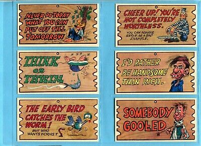 1959 Topps Wacky Plaks Starter Set Lot of 43 Different Cards EX+ - Ex/Mt   