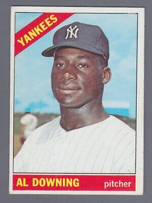 1966 Topps #384 Al Downing New York Yankees Baseball Card EX