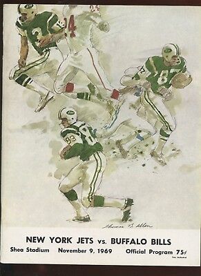 November 9 1969 AFL Program Buffalo Bills at New York Jets NRMT