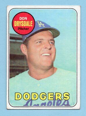 1969 Topps #400 Don Drysdale Los Angeles Dodgers Baseball Card Vg/Ex   