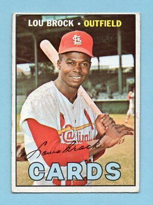 1967 Topps #285 Lou Brock St. Louis Cardinals Baseball Card Vg/Ex lgt wrk