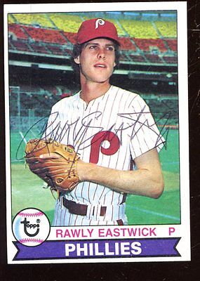 1979 Topps Baseball Card #271 Rawly Eastwick Autographed NRMT