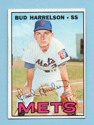 1967 Topps #306 Bud Harrelson New York Mets Rookie Baseball Card NM o/c 