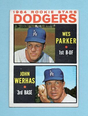 1964 Topps #456 Wes Parker LA Dodgers Rookie Baseball Card EX       