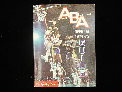 1974-75 TSN Official ABA Media Guide-Dr J Cover