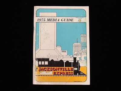 1975 Jacksonville Express WFL Football League Media Guide - VG-EX