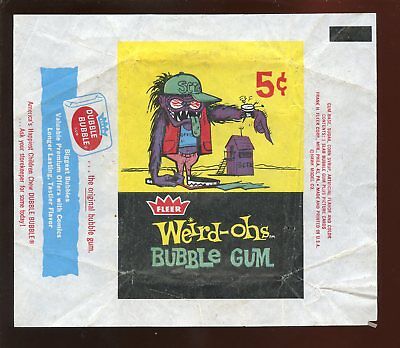 1968 Fleer Weird-Ohs Non Sport Trading Card 5 Cent Wax Wrapper