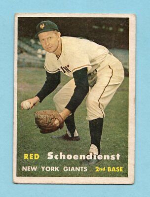 1957 Topps #154 Red Schoendienst New York Giants Baseball Card VG+