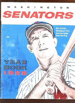 1958 MLB Baseball Washington Senators Yearbook EX