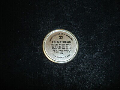 Original 1964 Topps Baseball Coin Eddie (Ed) Mathews Milwaukee Braves #33