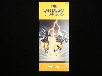 1981 San Diego Chargers NFL Media Guide