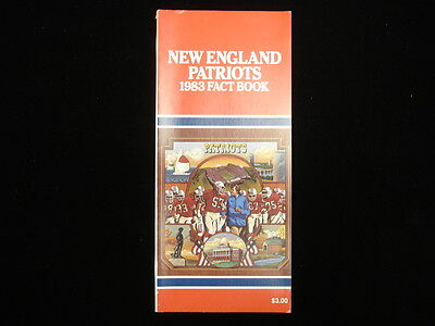 1983 New England Patriots NFL Media Guide