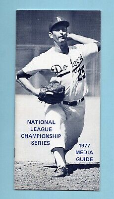 1977 NLCS Los Angeles Dodgers Media Guide Tommy John on cover