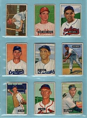 1951 Bowman Starter Set Lot of 110 Different Baseball Cards VG 