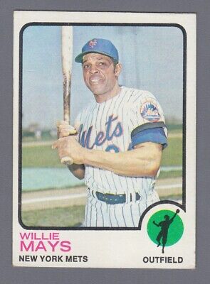 1973 Topps #305 Willie Mays New York Mets Baseball Card Ex/Ex+ 