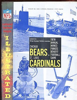 August 28 1964 NFL Football Program St. Louis Cardinals at Chicago Bears VGEX+