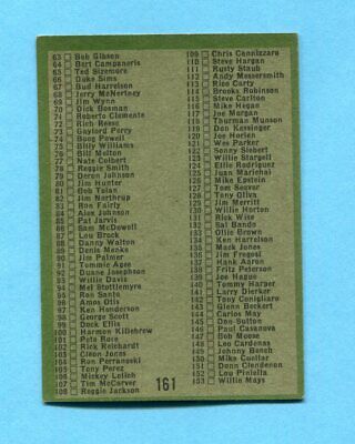 1971 Topps #161 Coins Checklist Baseball Card EX Unchecked