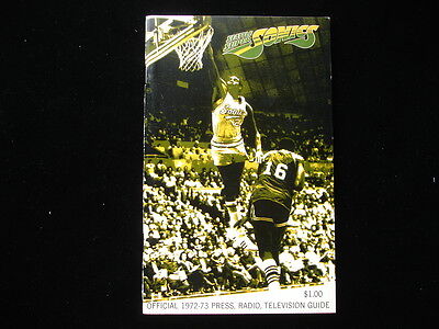 1972-73 Seattle Supersonics NBA Basketball Media Guide