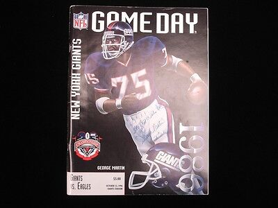 George Martin & Wellington Mara Autographed 1996 NFL Game Day Magazine