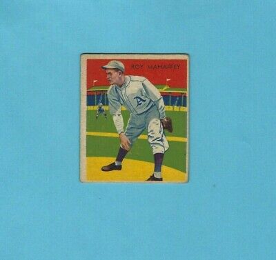 1934-36 Diamond Stars #10 Roy Mahaffey Phila Athletics Baseball Card VG+ 