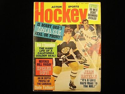 March 1972 Action Sports Hockey Magazine - Bobby Orr Cover