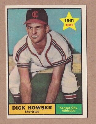 1961 Topps #416 Dick Howser Kansas City Athletics Rookie Baseball Card NM  