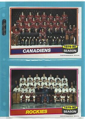 1980-81 Topps Set of 16 Hockey Team Posters