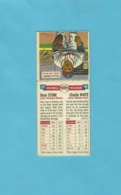 1955 Topps Doubleheaders #s 17/18 Stone/White Baseball Card