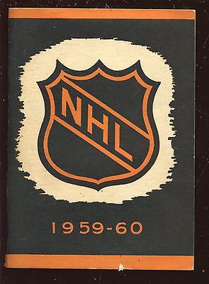 1959/1960 NHL Hockey Press & Radio Guide EX+