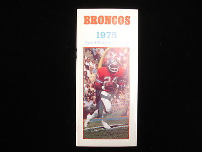 1975 Denver Broncos NFL Media Guide