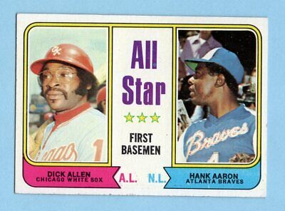 1974 Topps #332  Aaron - Allen All-Star 1st Base Baseball Card NM         