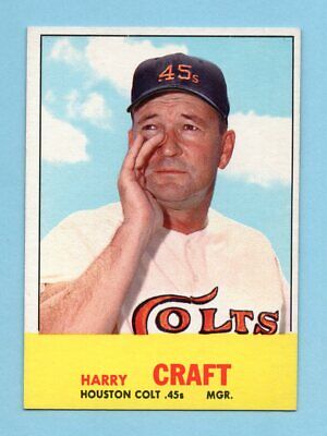 1963 Topps #491 Harry Craft Houston Colt 45's Baseball Card NM o/c  