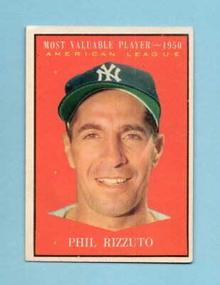 1961 Topps #471 Phil Rizzuto MVP New York Yankees Baseball Card EX - EX+ 