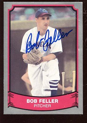 1989 Pacific Baseball Card #156 Bob Feller Autographed