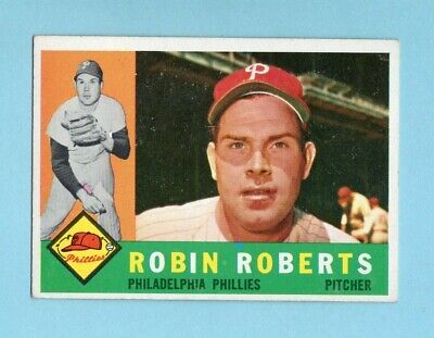 1960 Topps #264 Robin Roberts Philadelphia Phillies Baseball Card EX+ 