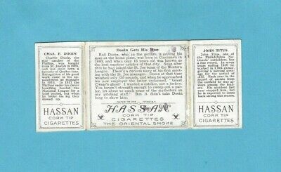 1912 T202 Hassan Triple Folders Dooin Gets His Man Dooin/Titus Baseball Card Ep 