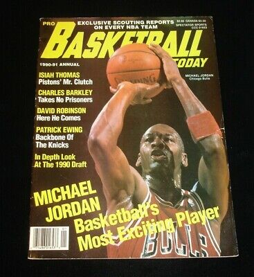 1990-91 Pro Basketball Today Annual Magazine-  Michael Jordan Cover - EX