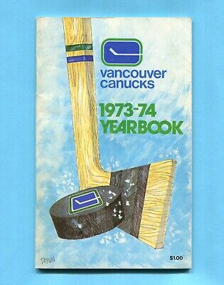 1973-74 NHL Vancouver Canucks Yearbook - Media Guide Vg/Ex 