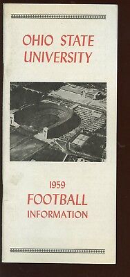 1959 NCAA Football Ohio State University Media Guide NRMT 