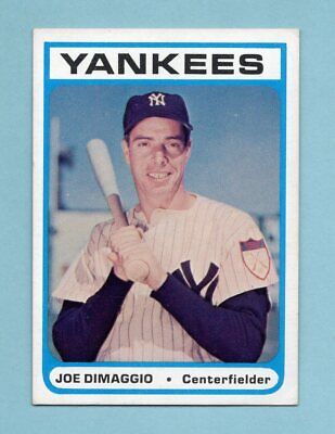 1972 Bowery Bank Joe DiMaggio New York Yankees Baseball Card Ex/Mt 