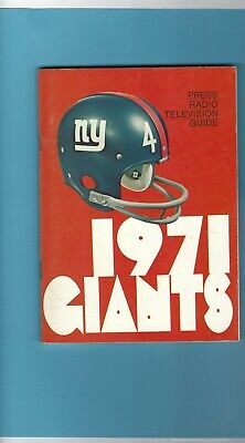 1971 New York Giants NFL Media Guide