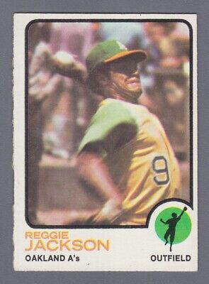 1973 Topps #255 Reggie Jackson Oakland Athletics Baseball Card Ex/Ex+ o/c rels  