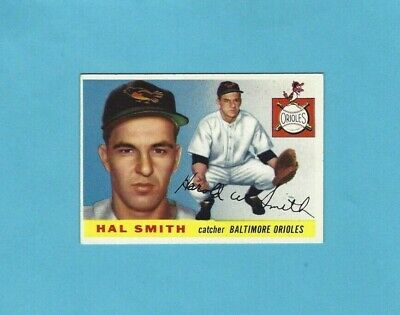 1955 Topps #8 Hal Smith Baltimore Orioles Baseball Card Ex/Mt