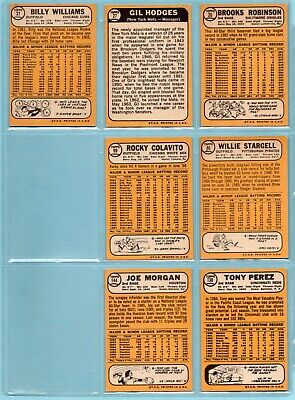 1968 Topps Lot of 7 Different HOFers & Stars Baseball Cards EX - Ex/Mt