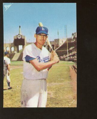 1960 Morrell Meats Los Angeles Dodgers Baseball Card Wally Moon EXMT